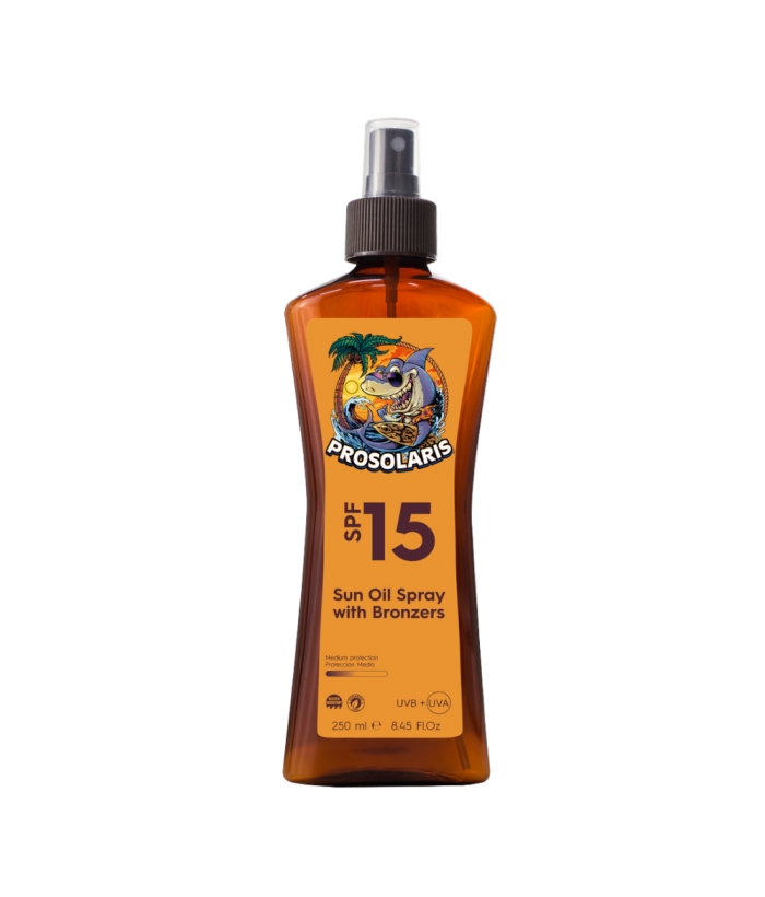 Prosolaris SPF15 Sun Oil w/ bronzers - Professional range sunscreen prosolaris