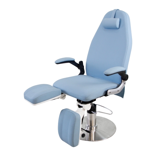 Blue hydraulic pedicure chair