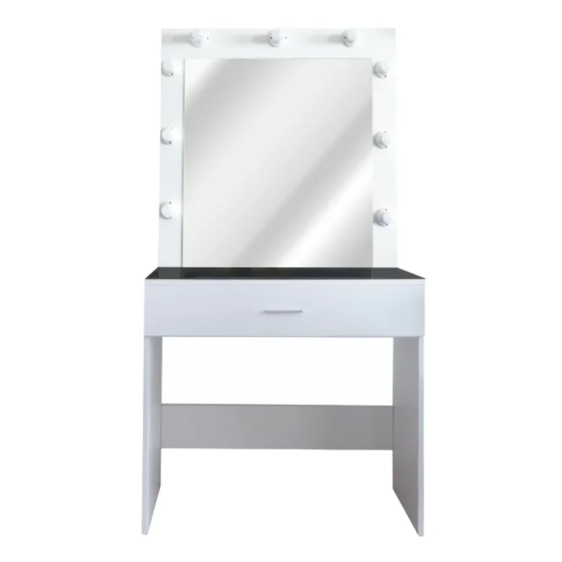 Coiffeuse lumineuse I-medStetic Premium avec tiroir et étagère noire - I-medStetic Premium - Tables de coiffure