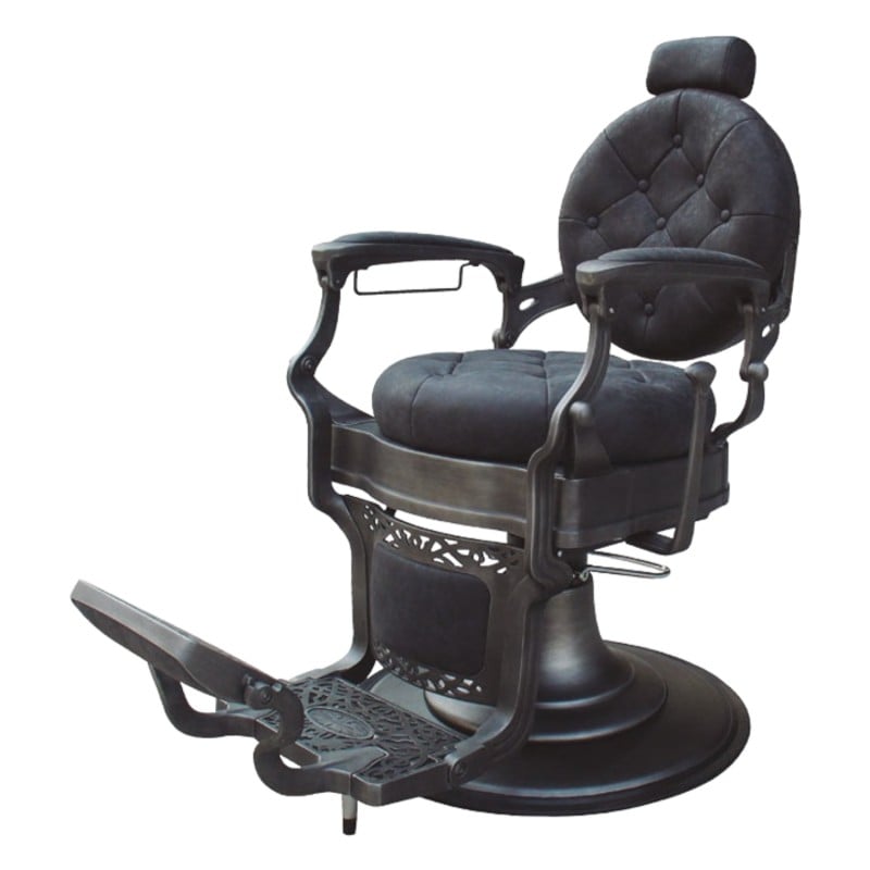 Chicago Retro Barber Chair - Black with Hydraulic Pump by i-Medstetic.  - Barber chairs - i-Medstetic