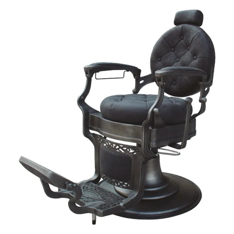 Chicago Retro Barber Chair - Black with Hydraulic Pump by i-Medstetic. - Barber chairs - i-Medstetic