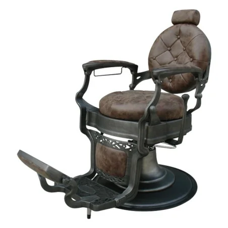 Sillón de Barbero Retro Chicago Marrón i-Medstetic con Bomba Hidráulica - Sillones barbero - i-Medstetic