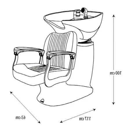 Chaise de lavabo Harlem Vintage noire I-medStetic Premium - I-medStetic Premium - Bacs à shampooing