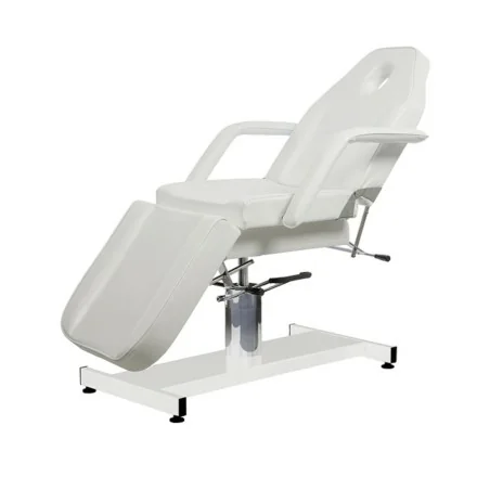 Weelko 3-Section Hydraulic Beauty Treatment Table in White PVC - Stretchers and armchairs - Weelko