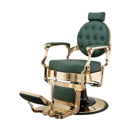 Sillón de Barbero Buzz Gold Green Weelko - Elegancia y Confort - Sillones barbero - Weelko