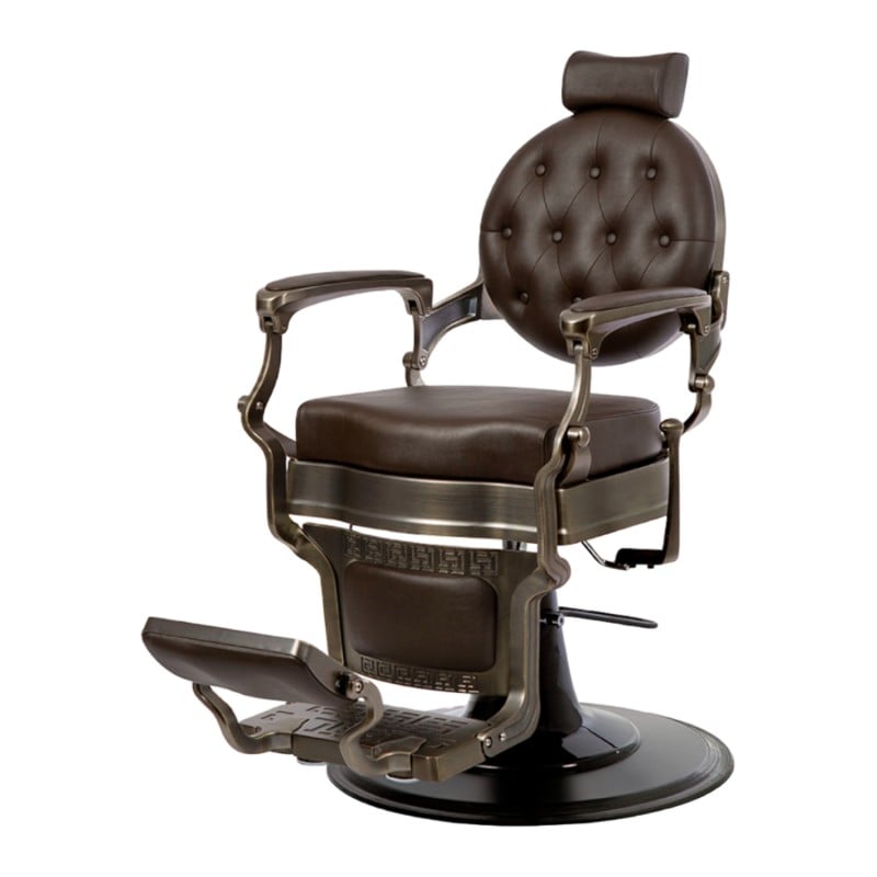 Buzz Bronze Brown Barber Chair by Weelko - Elegance and Tradition  - Barber chairs - Weelko