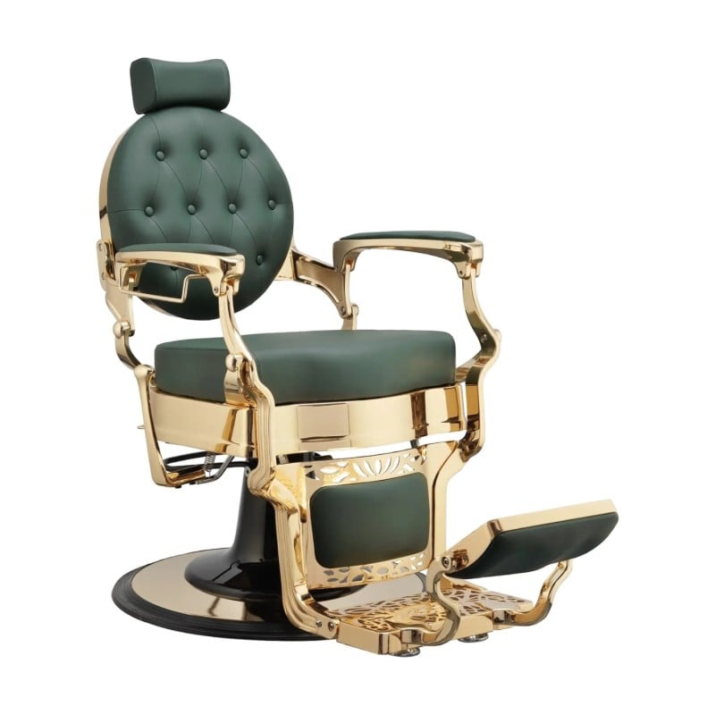 Buzz Gold Green Barber Chair by Weelko - Elegance and Comfort  - Barber chairs - Weelko