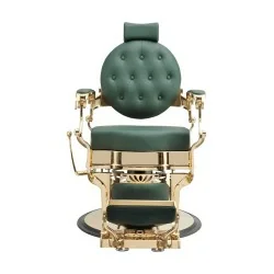 Sedia da barbiere Buzz oro verde Weelko - Poltrone da barbiere - Weelko