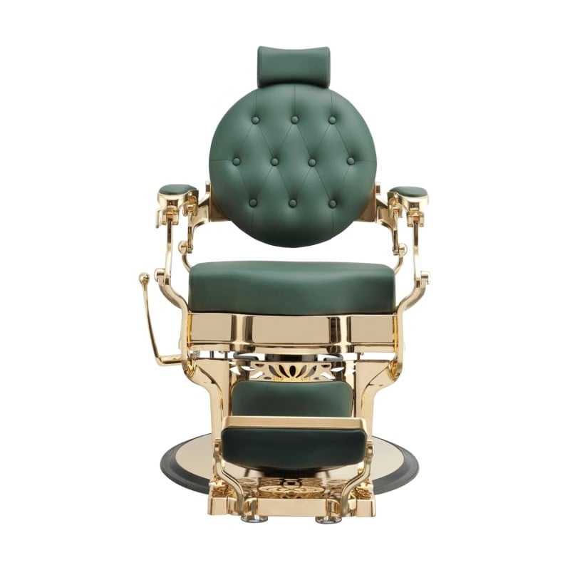 Buzz Gold Green Barber Chair by Weelko - Elegance and Comfort  - Barber chairs - Weelko