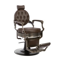 Buzz Bronze Brown Barber Chair by Weelko - Elegance and Tradition  - Barber chairs - Weelko