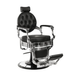 Black and Silver Buzz Barber Chair by Weelko.  - Barber chairs - Weelko