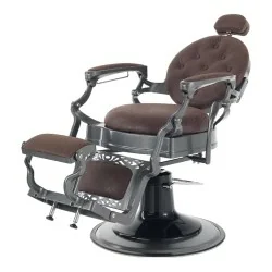 i-Medstetic Prestige Brown Barber Chair - Elegance and Comfort - Barber chairs - i-Medstetic