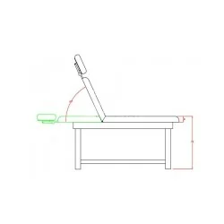 Table de spa Weelko à deux sections avec rangement et tête multipositions - Weelko - Tables de massage spa