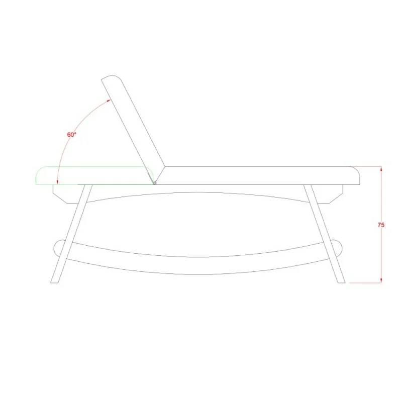 Table de spa Weelko en bois fixe avec dossier rabattable - Weelko - Tables de massage spa