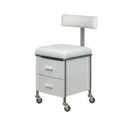 Plus Pedicure Stool com Encosto - Cadeira Confortável para Pedicure - Fezes -