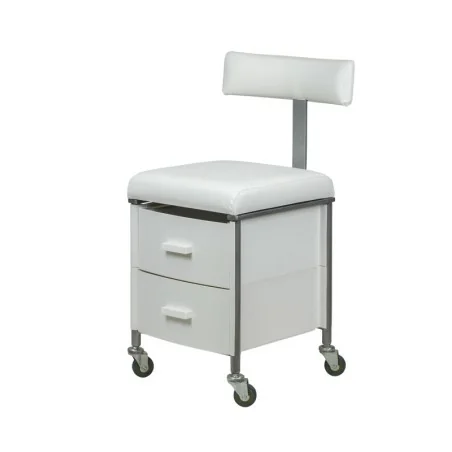 Plus Pedicure Stool com Encosto - Cadeira Confortável para Pedicure - Fezes -